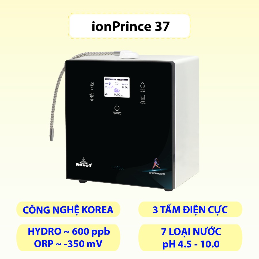 Máy Lọc Nước Điện Giải Thông Minh ROBOT ionPrince 37 - Hàng chính hãng