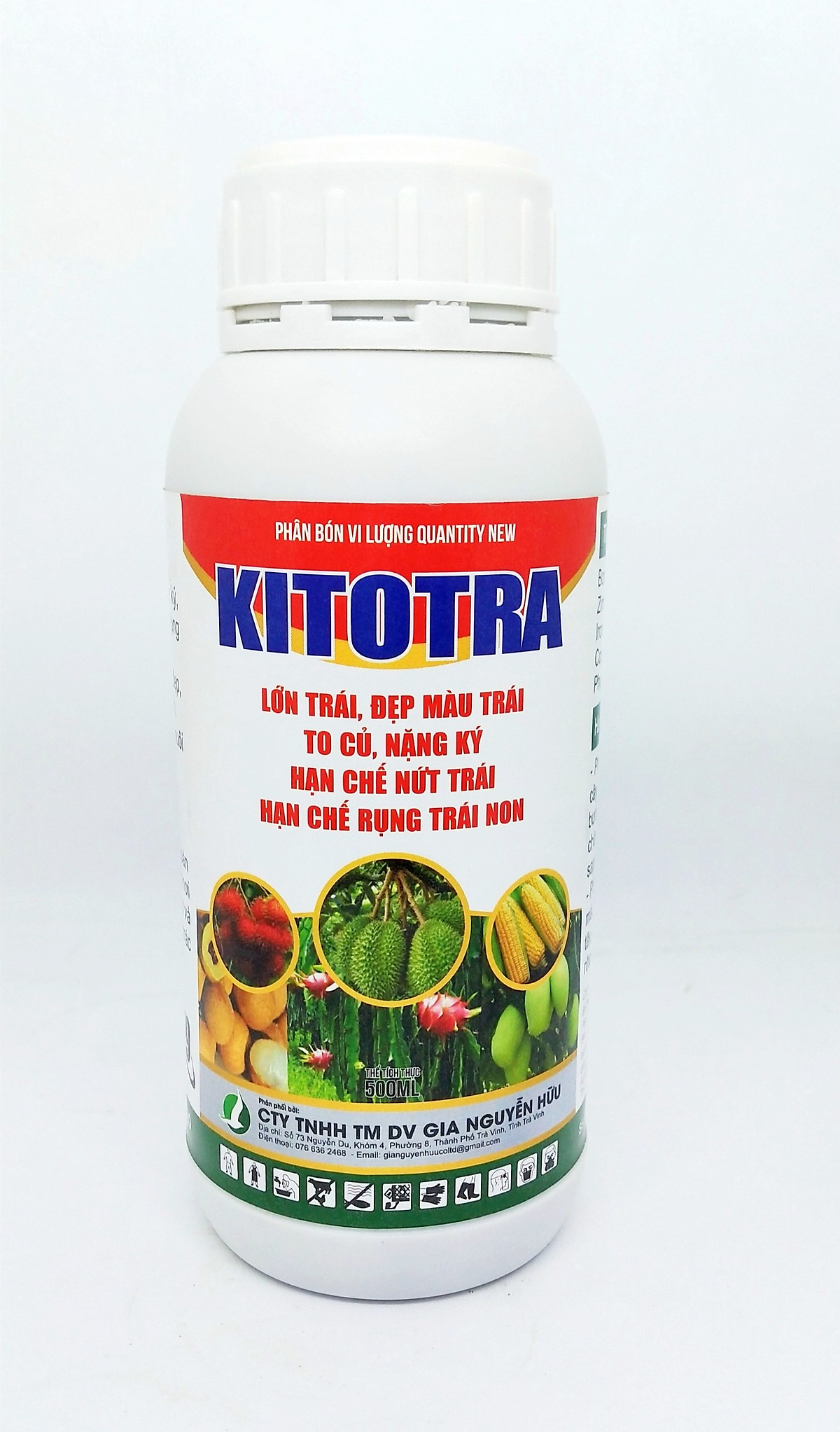 PHÂN BÓN LÁ SIÊU LỚN TRÁI, NẶNG CÂN, NGON NGỌT - KITOTRA 500ML