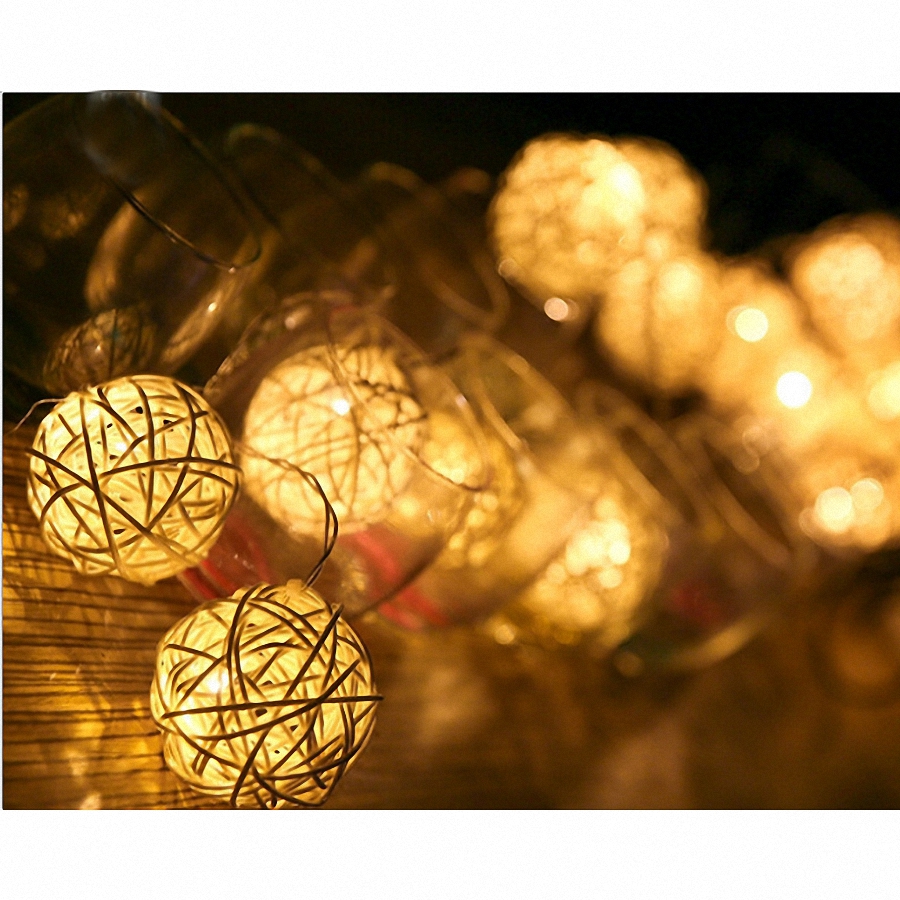 Đèn Led cầu mây