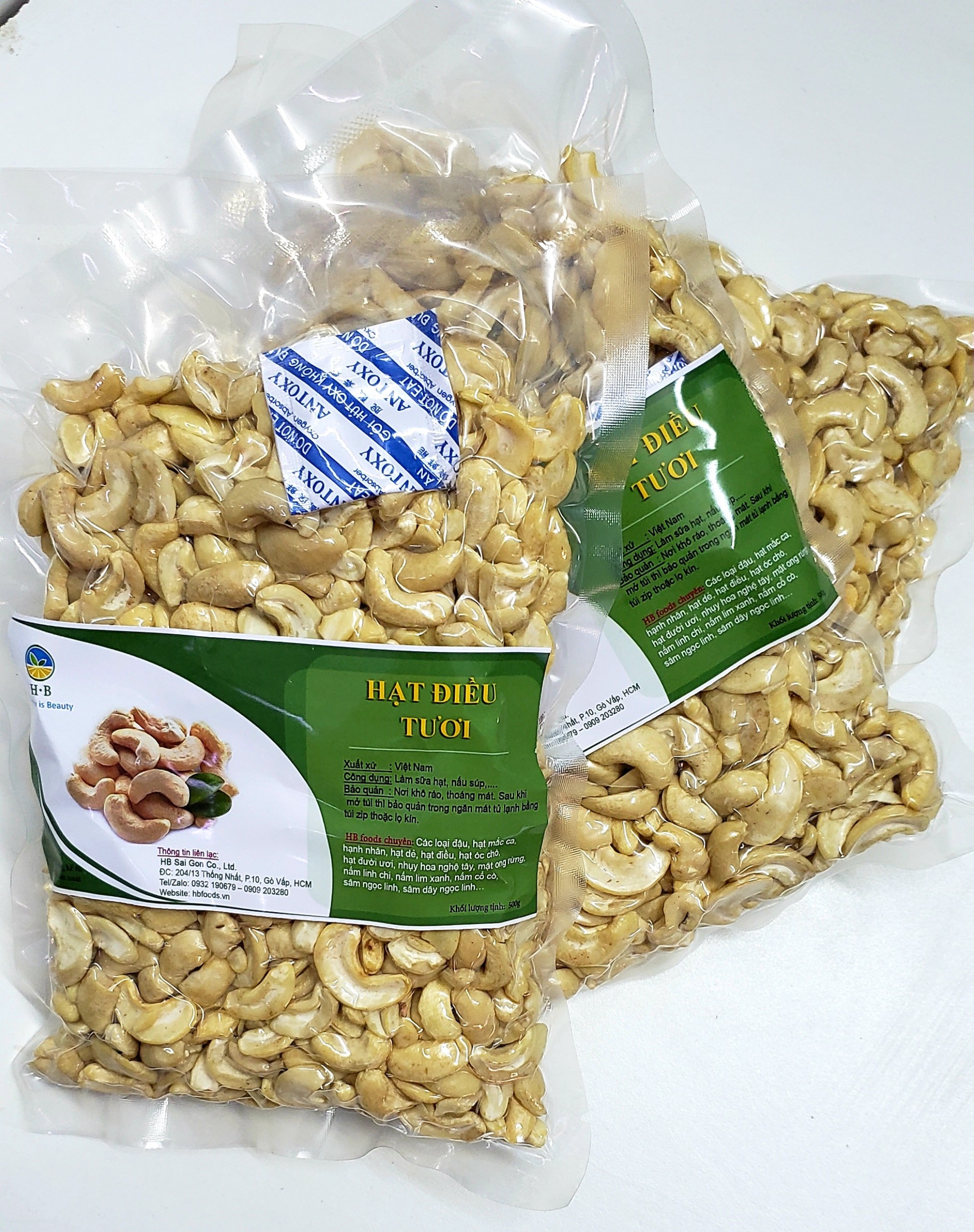 Hạt điều tươi  (Vỡ đôi), 500g