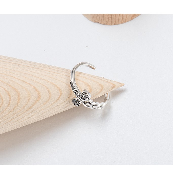 Nhẫn Bạc Nữ | Nhẫn Nữ Bạc Thái Hình Nơ - Móc Xích Cá Tính N1717 - Bảo Ngọc Jewelry