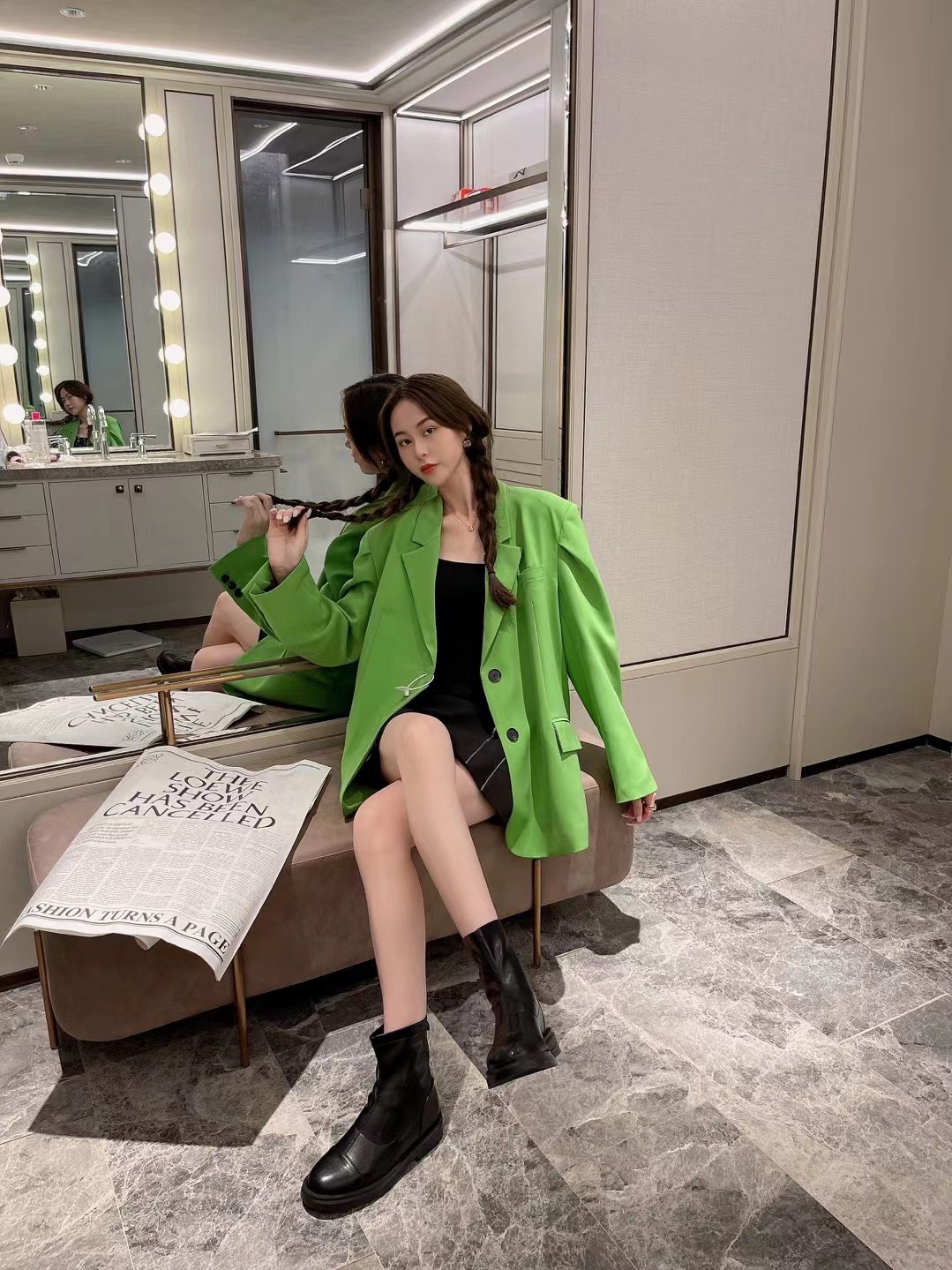 ỚI VỀ CÓ SẴN - ẢNH THẬT Giày bốt nữ cổ ôm mũi tròn đế 3cm da mềm màu đen trắng nâu khóa sau cao cấp