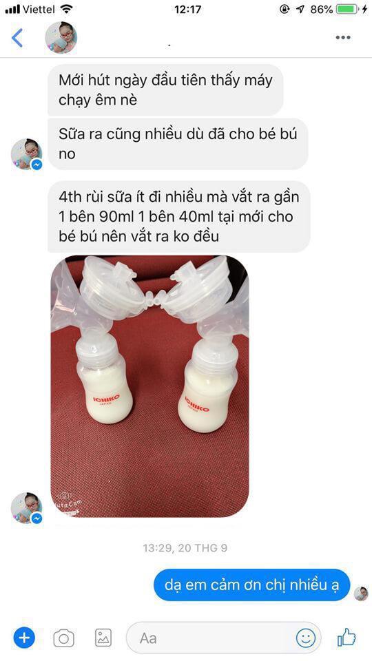 Máy Hút Sữa Điện Đôi ICHIKO Nhật Bản M5 9 cấp độ bảo hành 12 tháng