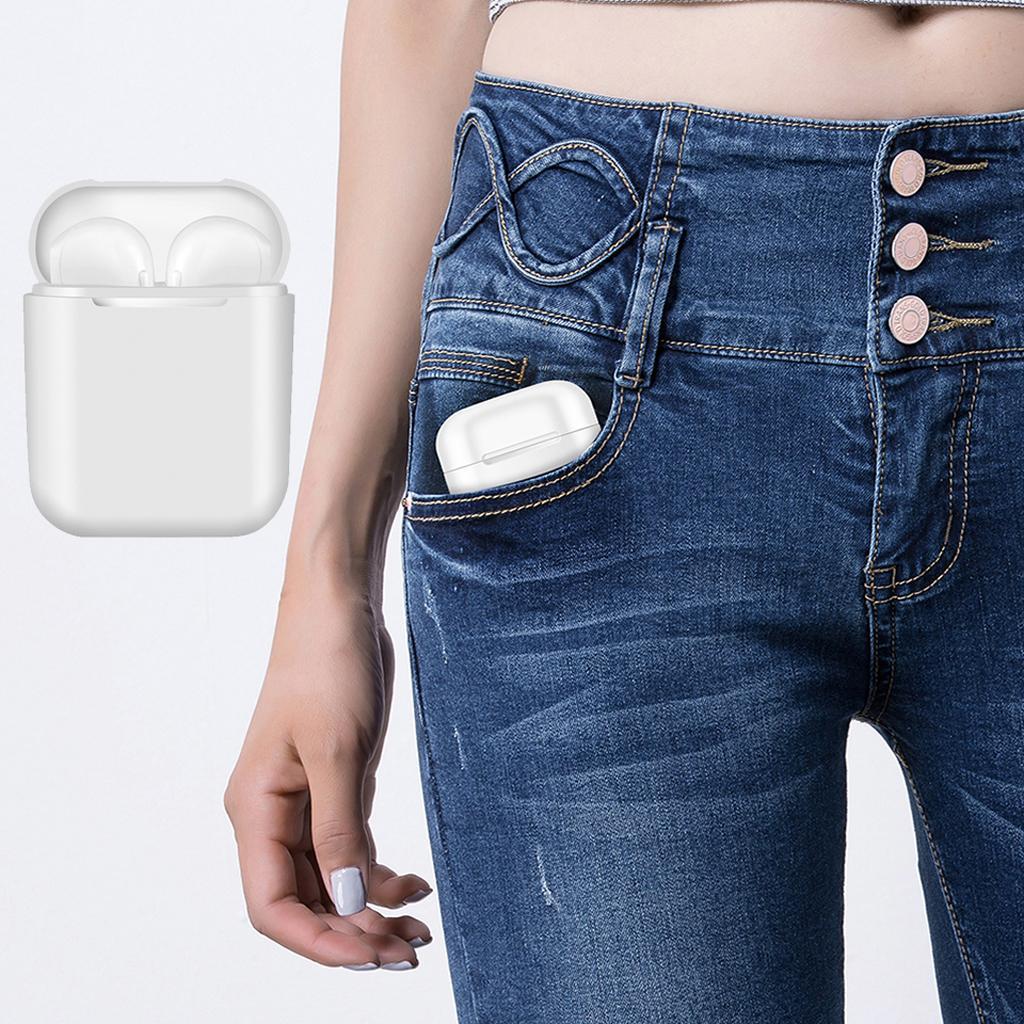 Handsfree Bluetooth Headphones Wireless Earphones Earbuds & Charger White