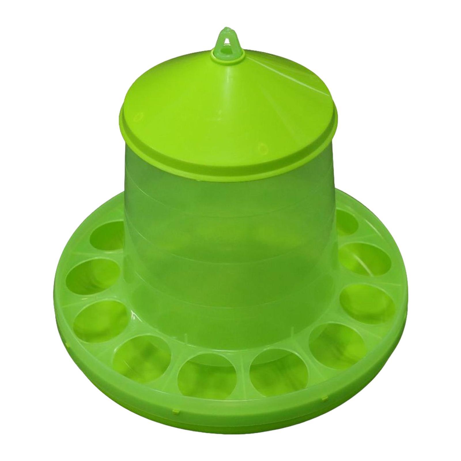 Chicken Feeder with Feeding Holes Hanging feed Dispenser Visible for Duck