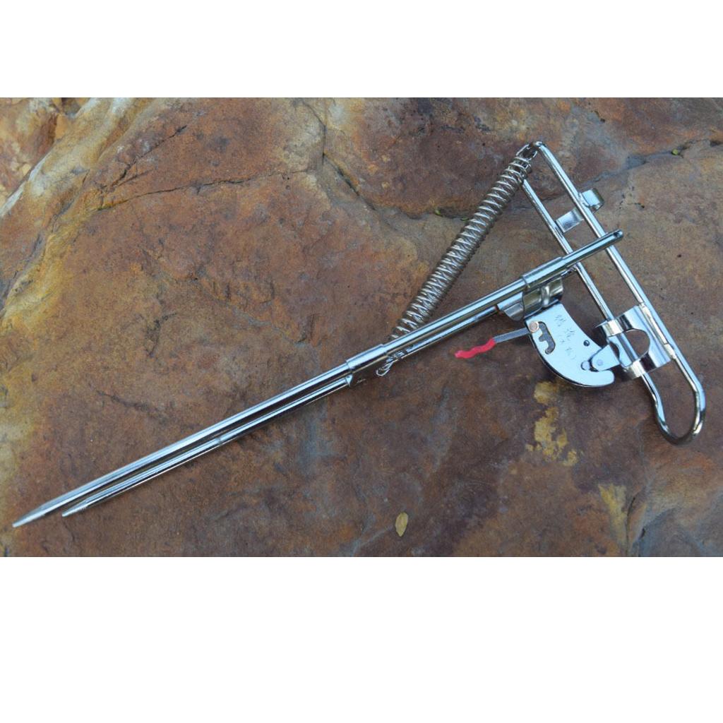 Portable Stainless Steel Practical Double Automatic Spring Fishing Rod Bracket Fishing Pole Holder Stand Rack
