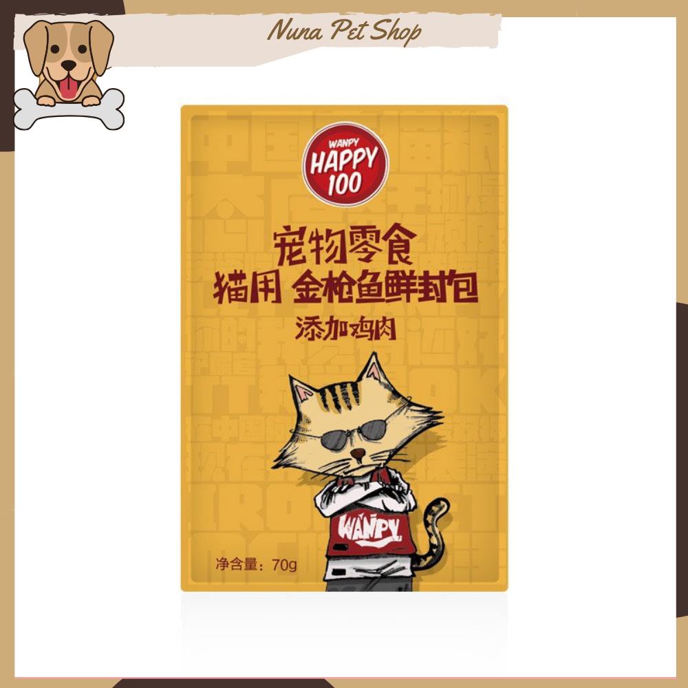Pate Wanpy Happy 100 cho mèo - Thức ăn ướt cho mèo thơm ngon bổ dưỡng