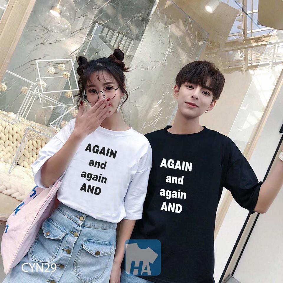 Áo Đôi Nam Nữ Unisex AGAIN and Siêu Đẹp