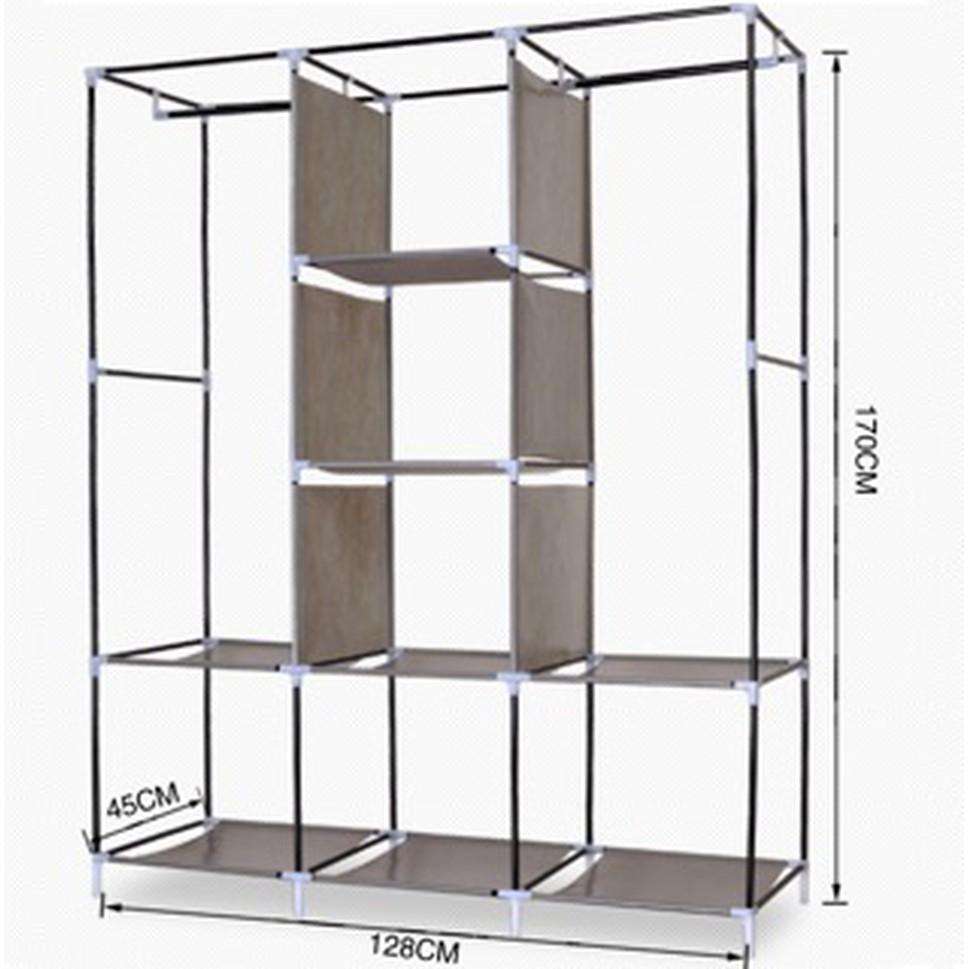 TỦ VẢI 3 BUỒNG 8 NGĂN