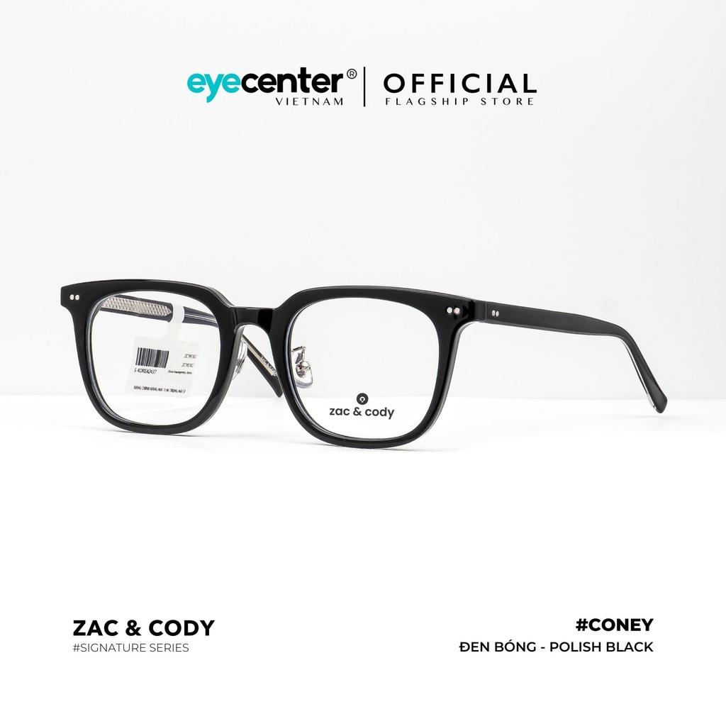 Gọng kính cận nam nữ CONEY chính hãng ZAC CODY A28-S lõi thép chống gãy nhập khẩu by Eye Center Vietnam