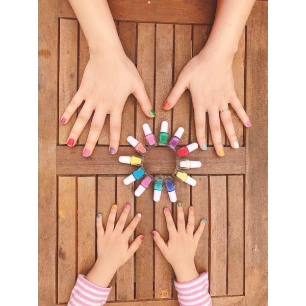 Set sơn móng tay cho bé gái 12 màu Cute màu pastel - màu nhũ của Pháp
