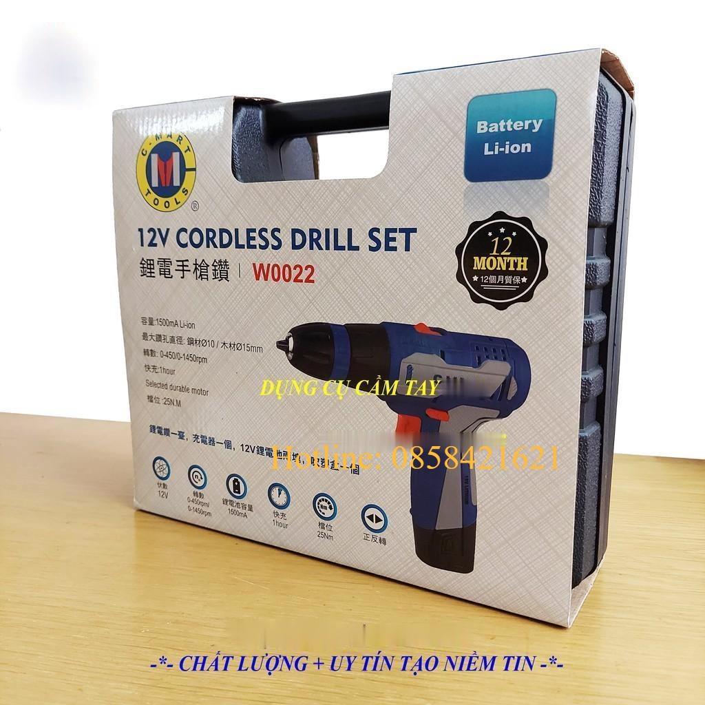 Máy khoan bắt vít pin sạc 12V W0022 CMART