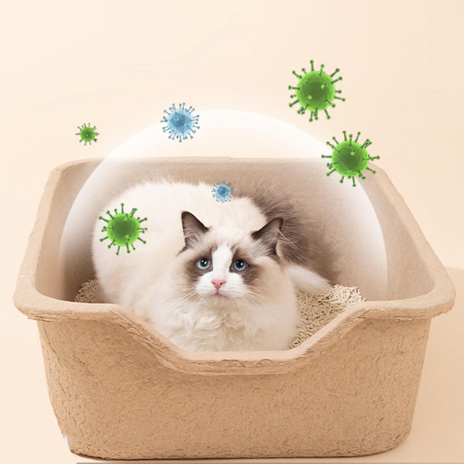 Disposable Cat Litter Box Pet Litter Tray Semi Enclosed Sifting Litter Box Durable Open Cats Litter Box Litter Pan for Small Animals Rabbits