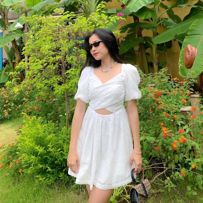 Đầm xoè hoa chìm