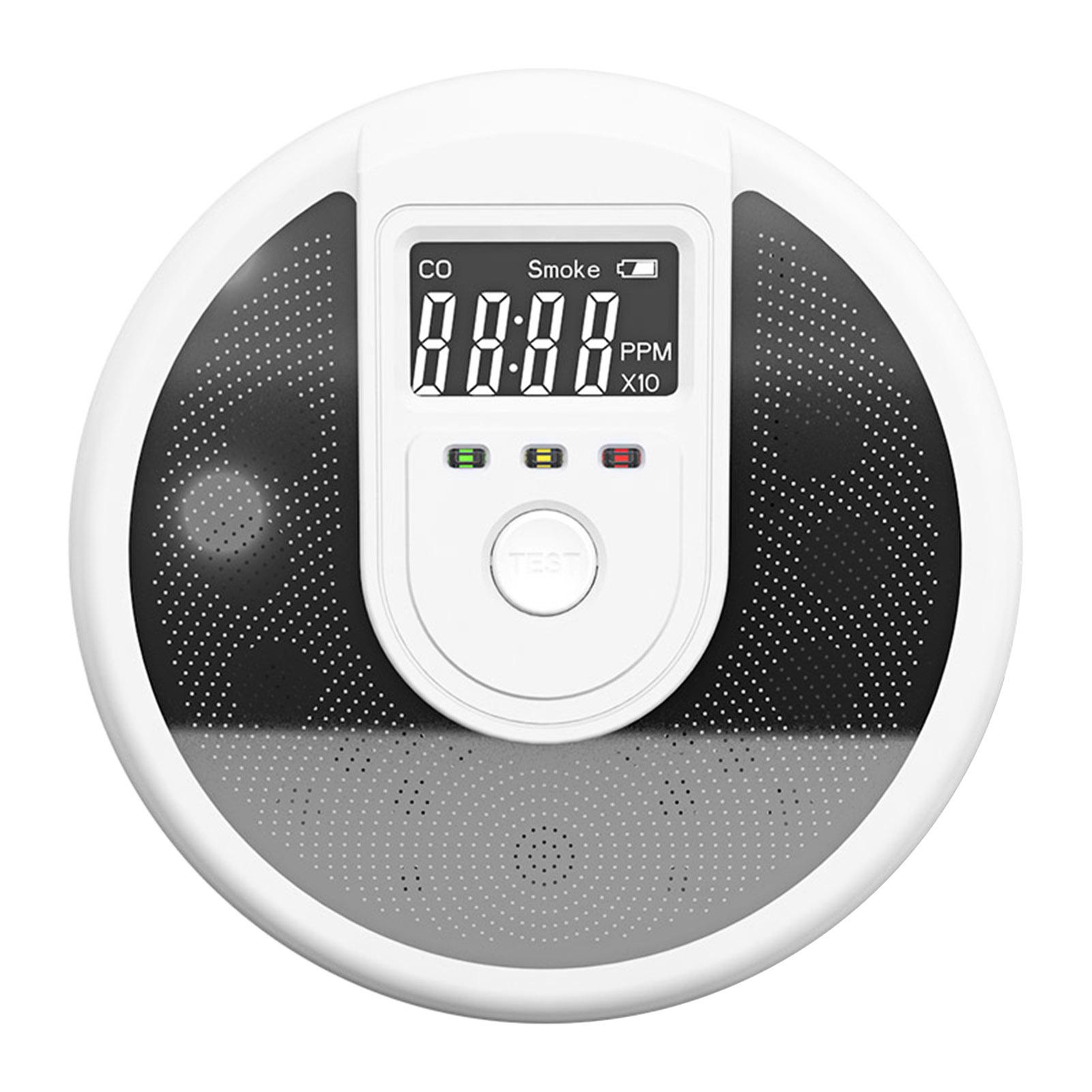 Máy Phát Hiện Khói Carbon Monoxide Kết Hợp Máy Dò Khói Co Hoạt Động Với Màn Hình Lcd Cảnh Báo Bằng Giọng Nói Của Con Người