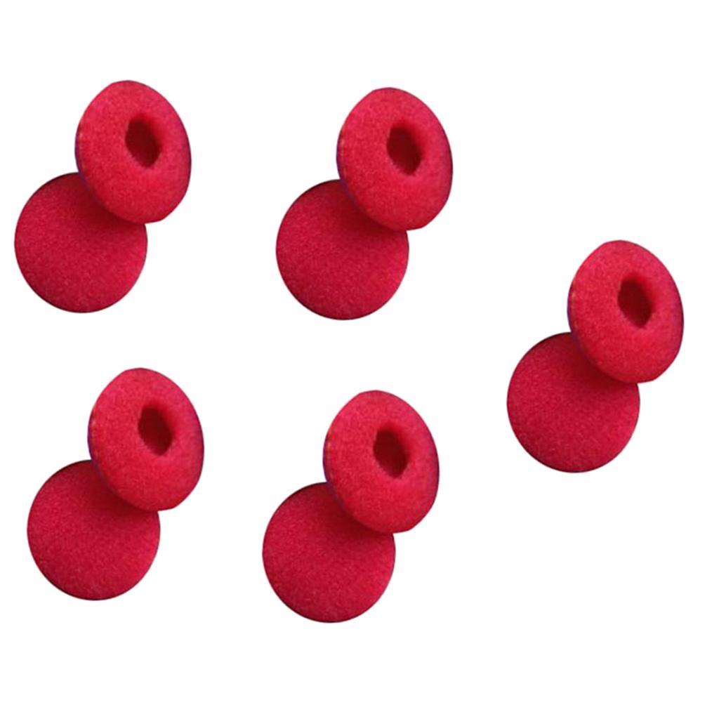 10 Pcs Foam Ear Pad Cover Earphone Earbud Anti-slip for red
