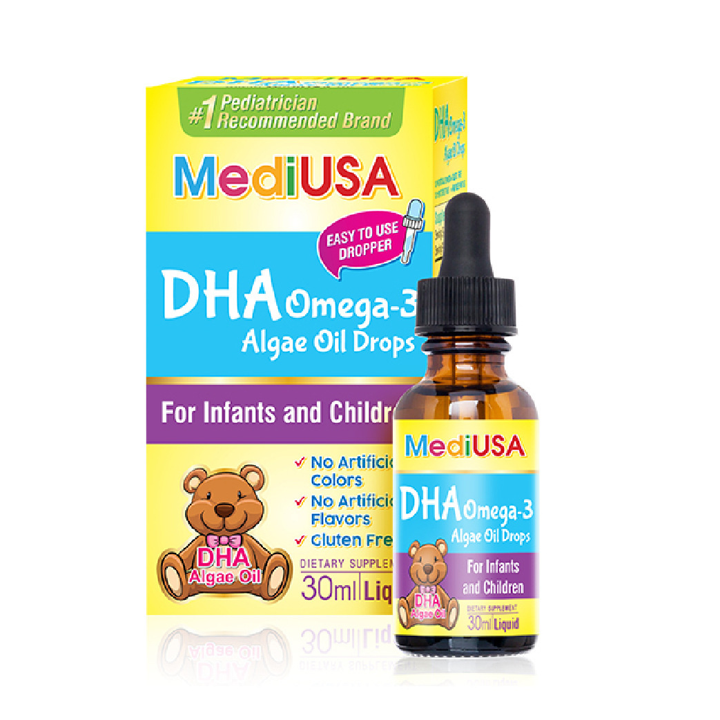 MediUSA DHA Omega 3 Algae Oil Drops - Thực Phẩm Chức Năng Bổ sung DHA cho cơ thể, hỗ trợ mắt - não bộ - tim mạch cho trẻ - Hàng chính hãng