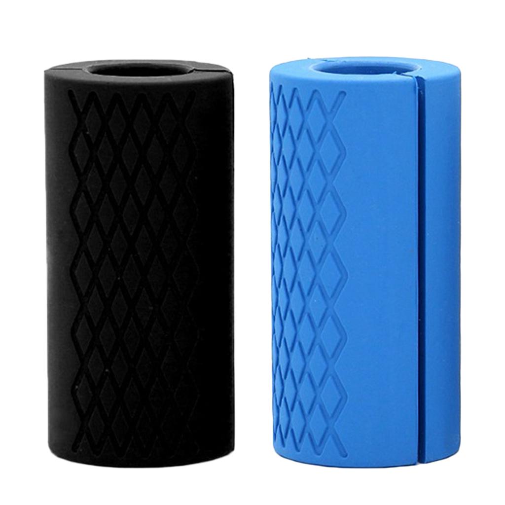 2x Fat Silicone Dumbbell Barbell Grips Home Gym Weight Lifting Arm Grip