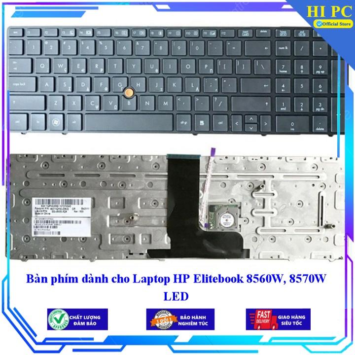 Bàn phím dành cho Laptop HP Elitebook 8560W 8570W LED - Phím Zin - Hàng Nhập Khẩu