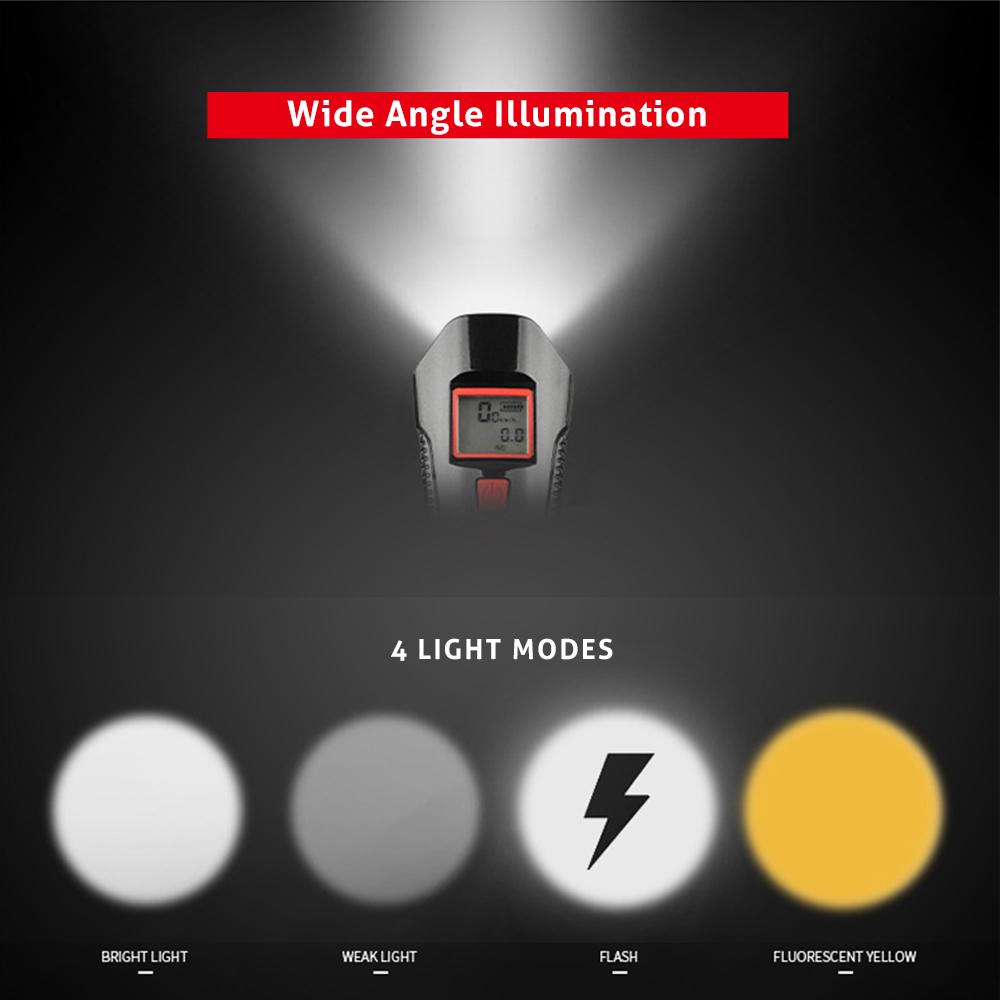 Đèn pha xe đạp có còi với 4 chế độ chiếu sáng, không thấm nước, có thể sạc bằng USB