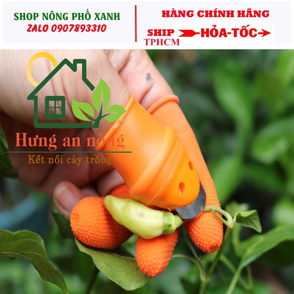 Bộ dụng cụ dao móng tay và bao tay xỏ ngón siêu tiện lợi hái rau thu hoặc trái làm bếp rất nhanh