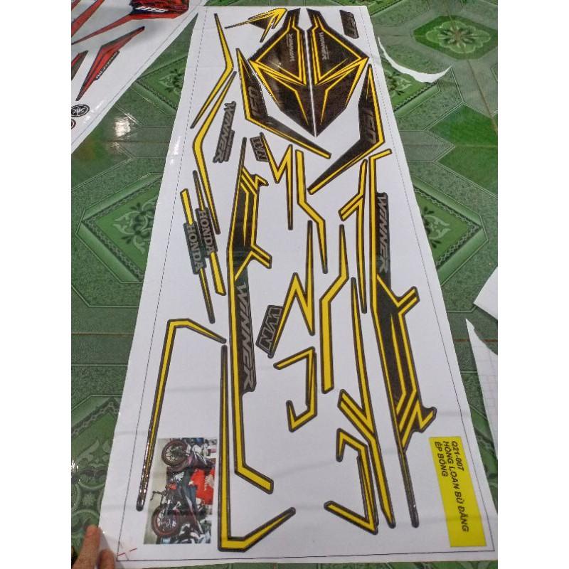 Tem rời winner chỉ vàng xe đen