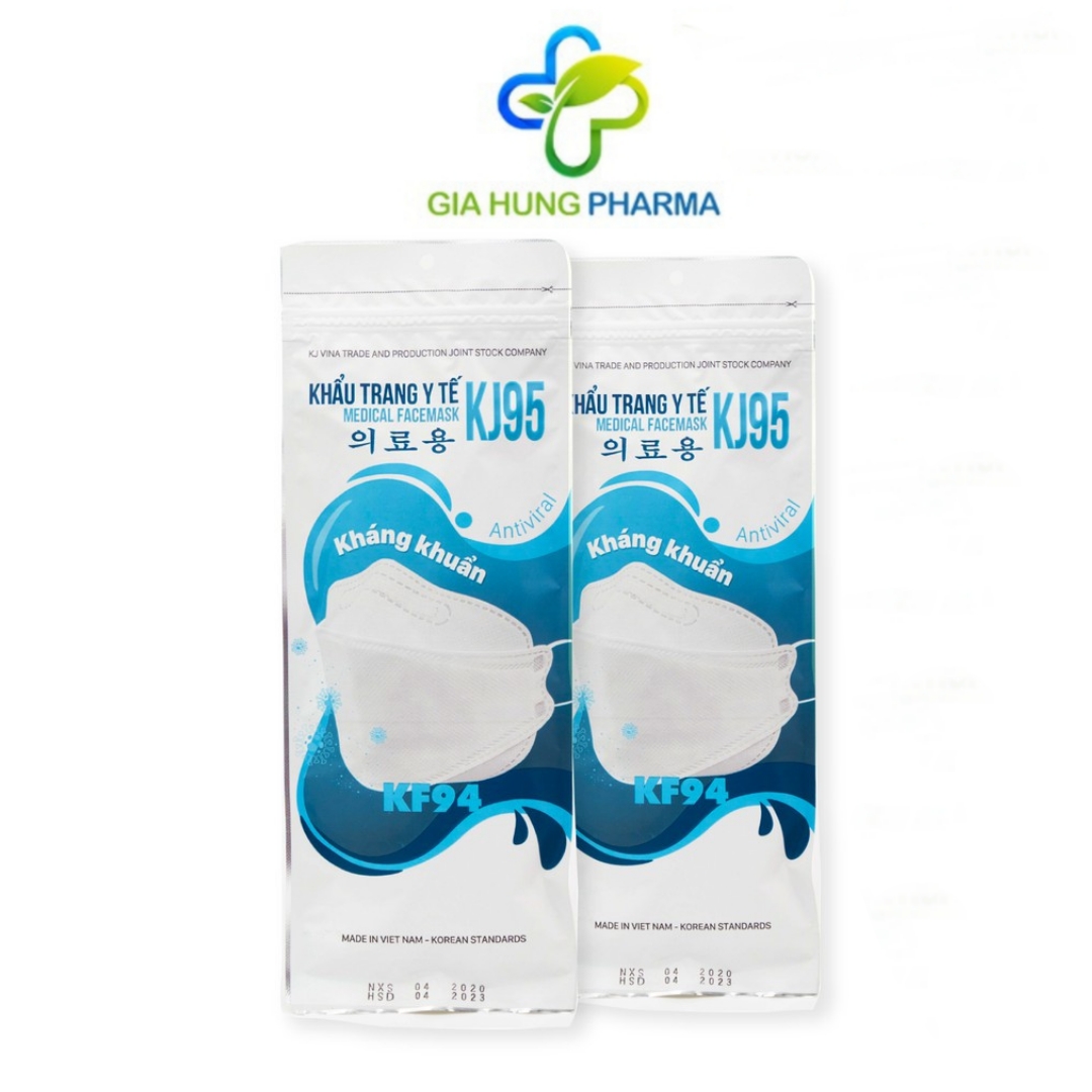 Khẩu Trang Y Tế 4 Lớp Hàn Quốc KJ95 KJVINA Chống Bụi Mịn - 2 Túi 10 Cái