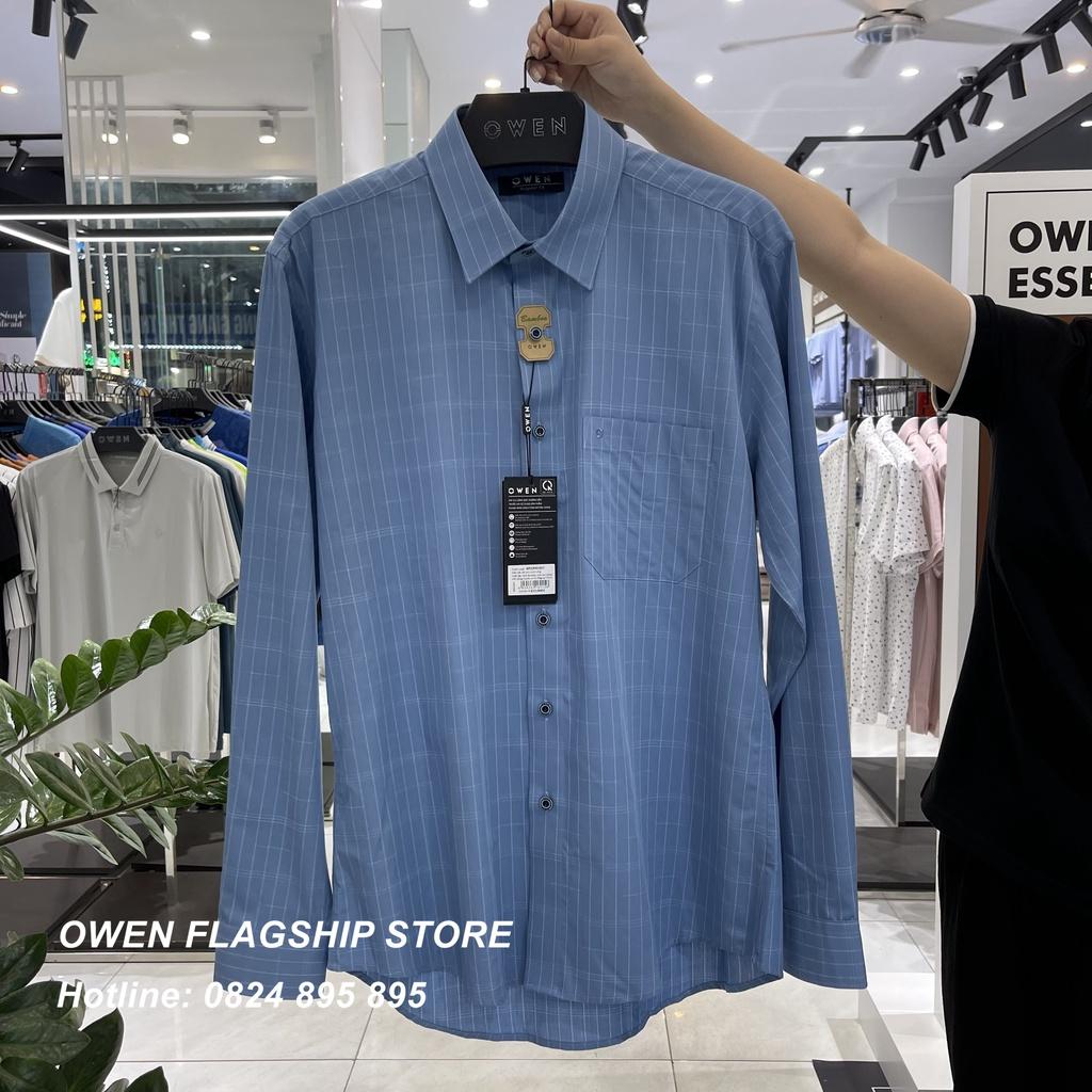 Áo Sơ mi Owen nam dài tay dáng Regular sợi Tre mềm mịn mát Mã AR220915DT