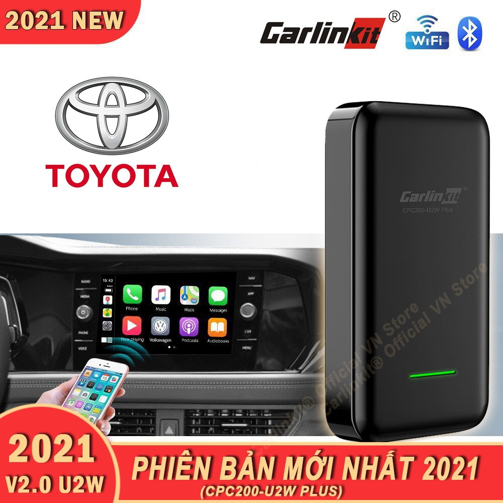 Carlinkit 2.0 U2W Plus 2021 - Apple Carplay không dây cho xe Toyota màn hình nguyên bản