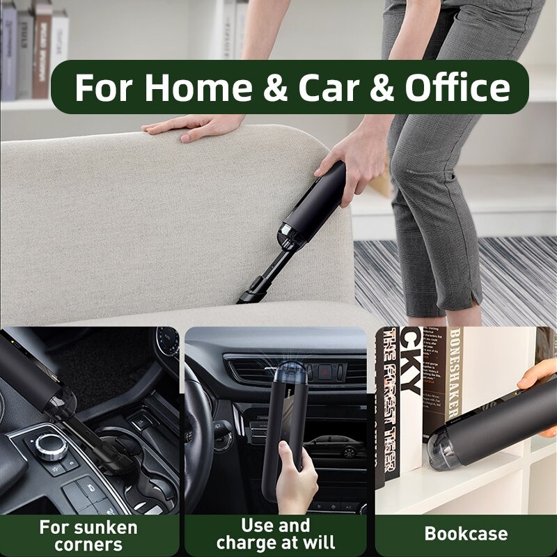 Hút Bụi Baseus A2 Car Vacuum Cleaner Mini Handheld Auto Vacuum Cleaner with 5000Pa Powerful Suction For Home Car Office