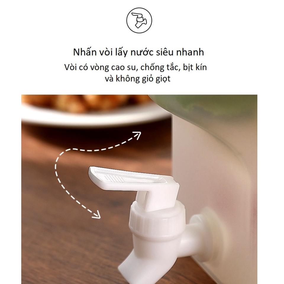 Bình Nước Có Vòi Để Tủ Lạnh 3.5L Cao Cấp Bình Nước Có Vòi Tiện Dụng Nhựa PP An Toàn
