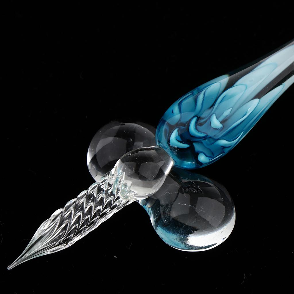 Glass Dip Pen - Glass Signature Pen Elegant Crystal Dip Sign Pen for Writing