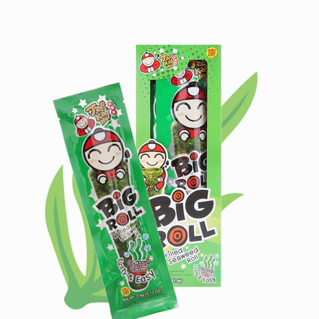 Bộ Snack Rong Biển Taokaenoi Big Roll 4 Hộp (Vị Mực & Vị Truyền Thống)