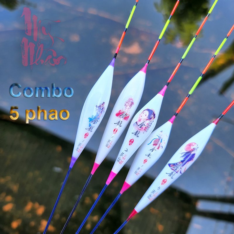 Combo 5 phao câu cá mỹ nhân chuyên nghiệp tải chì đa dạng P1