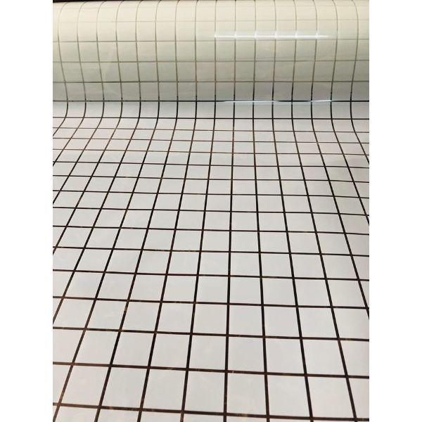 Decal dán kính có sẵn keo họa tiết vuông trắng DK25