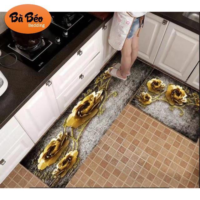 Bộ 2 thảm nhà bếp hình 3d