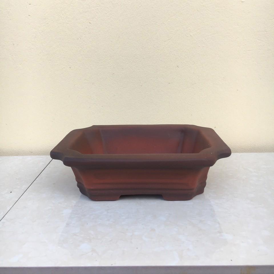 Chậu bonsai Chữ nhật mini đất nung gốm Bát tràng 1 size BM-70