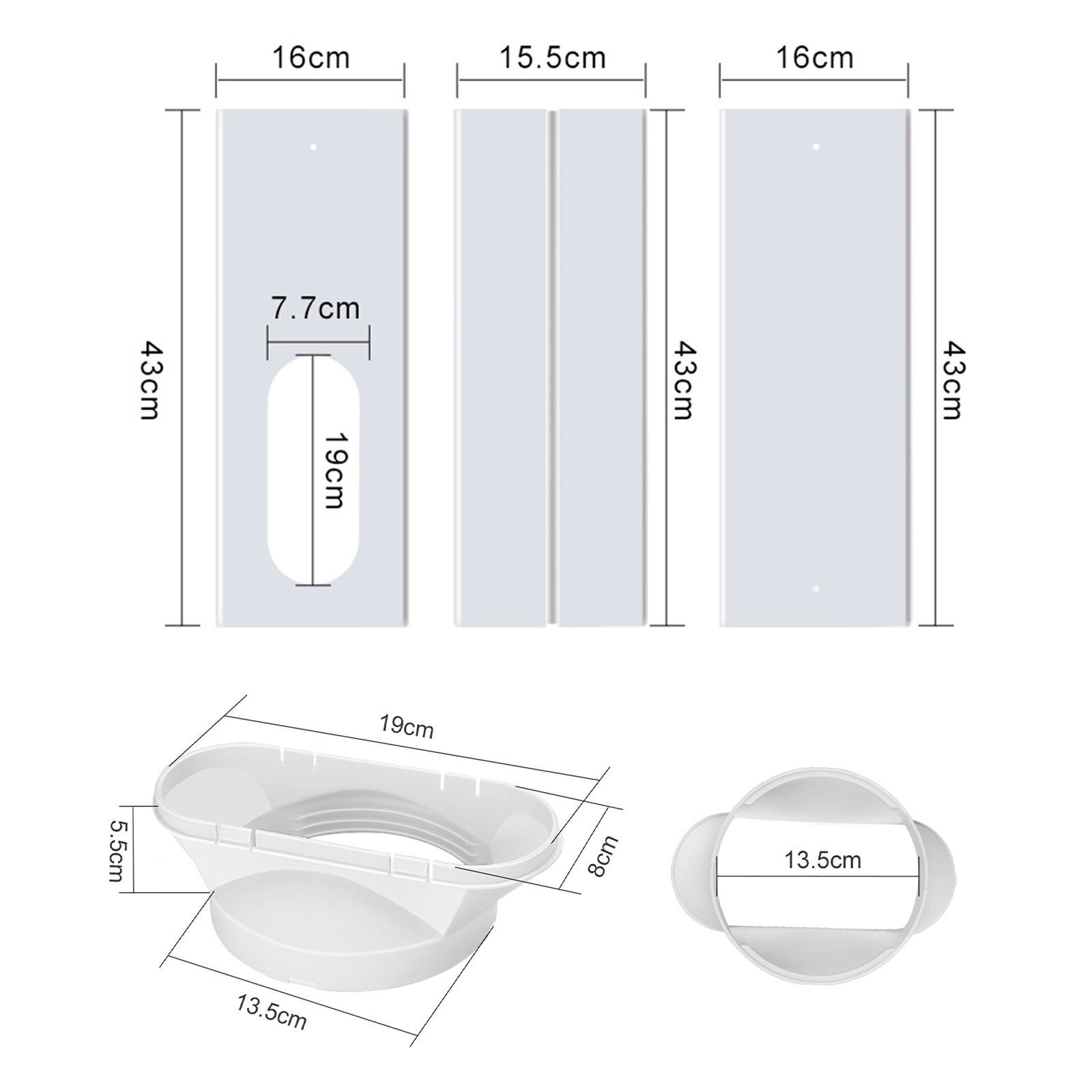 Portable Air Conditioner Window Kit Adjustable Sliding for Exhaust Hose