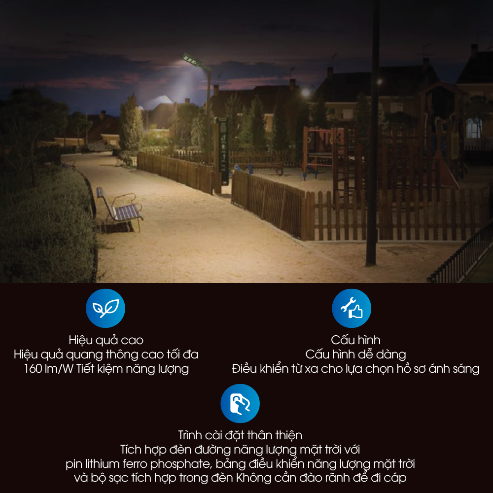 Đèn đường Philips Deco Solar All-in-One streetlight BRC050 LED40/ LED20/ LED10