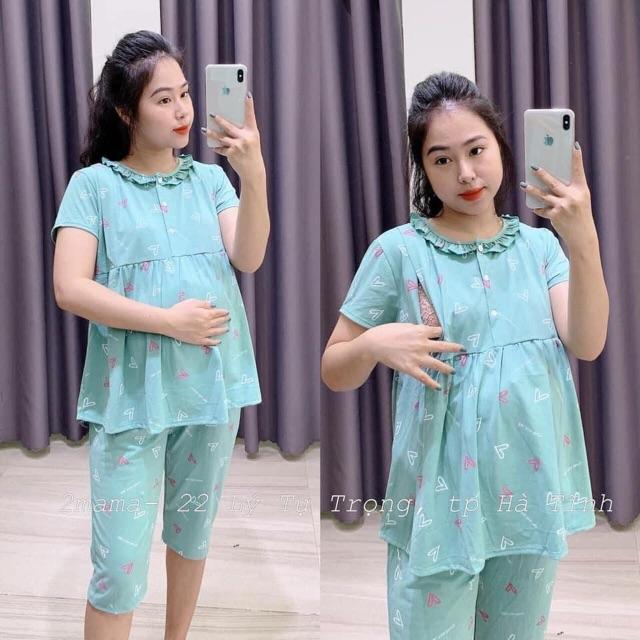 Bộ lửng cotton mặc bầu và sinh