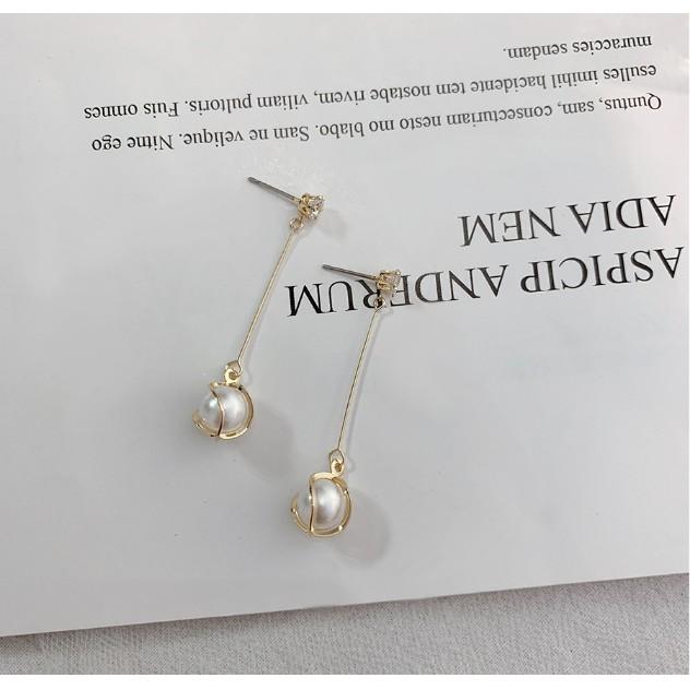 Hoa tai HẠT CHÂU BỌC KIỂU SỢI DÀI