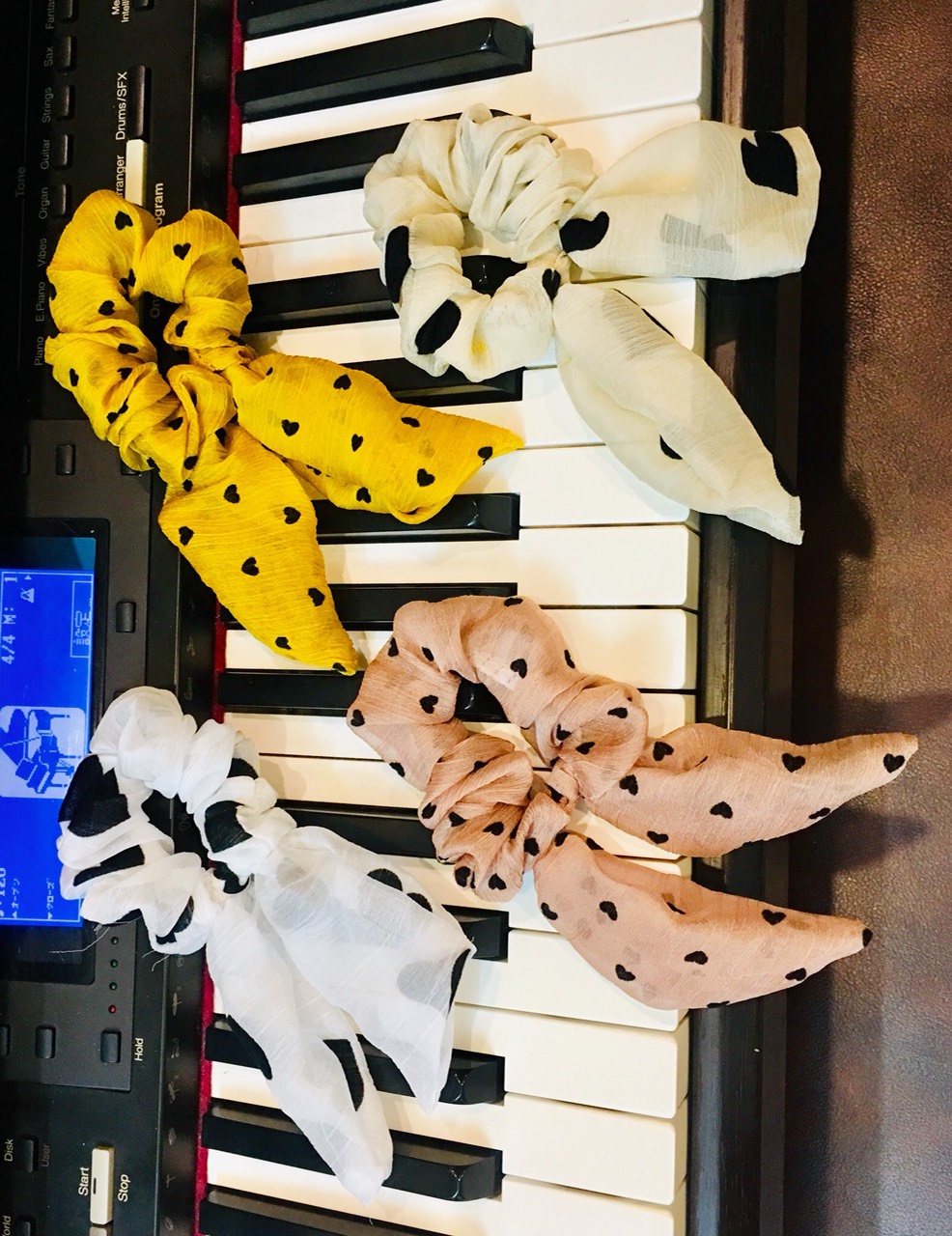 Chun buộc tóc vải/ Cột tóc vả hình nơ xinh HOT HIT COMBO 2 CÁI