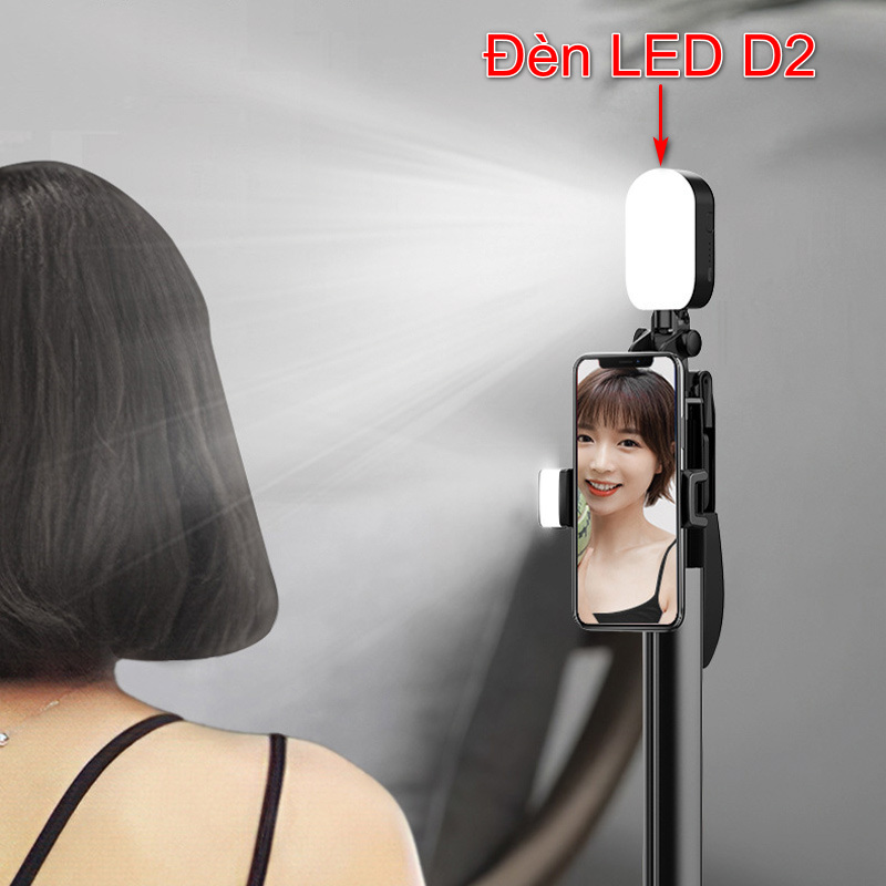 Đèn LED D2 Chiếu Sáng Dành Cho Gậy Tự Sướng 4 in 1 ADYSS A21 Hàng Chính Hãng