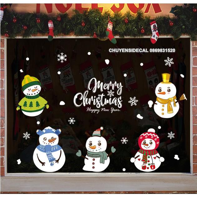 Decal trang trí tường Noel - Người Tuyết Đáng Yêu