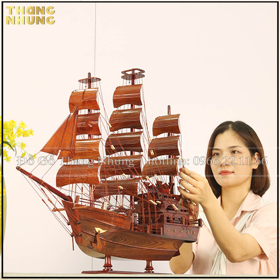Mô hình thuyền thái gỗ cẩm_TC80