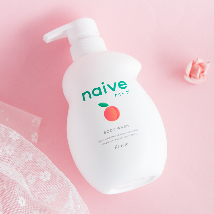 Sữa Tắm Chiết Xuất Từ Lá Đào Kracie Naive Body Wash ( Peach Leaf) - Chai 530ML