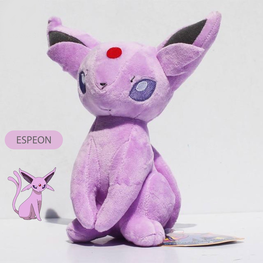 Gấu bông pokemon eevee (eevui) Espeon hệ siêu linh (20cm---&gt;30cm) nguyên tem nguyên tag xịn mịn đẹp hàng cao cấp, an toàn cho trẻ nhỏ