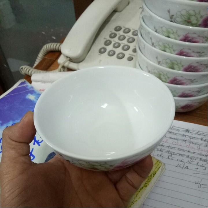 Combo 6 bát cơm hoa đỏ không chì an toàn sức khỏe