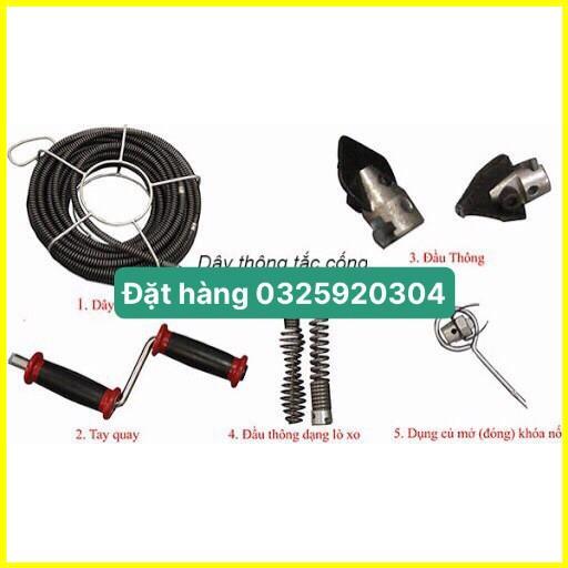 Dây thông tắc cống dùng tay quay