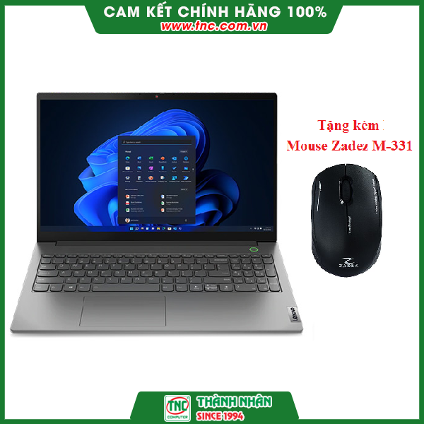 Laptop Lenovo ThinkBook 15 G4 IAP 21DJ00CMVN (Xám) - Tặng kèm chuột Zadez M331 - Hàng chính hãng